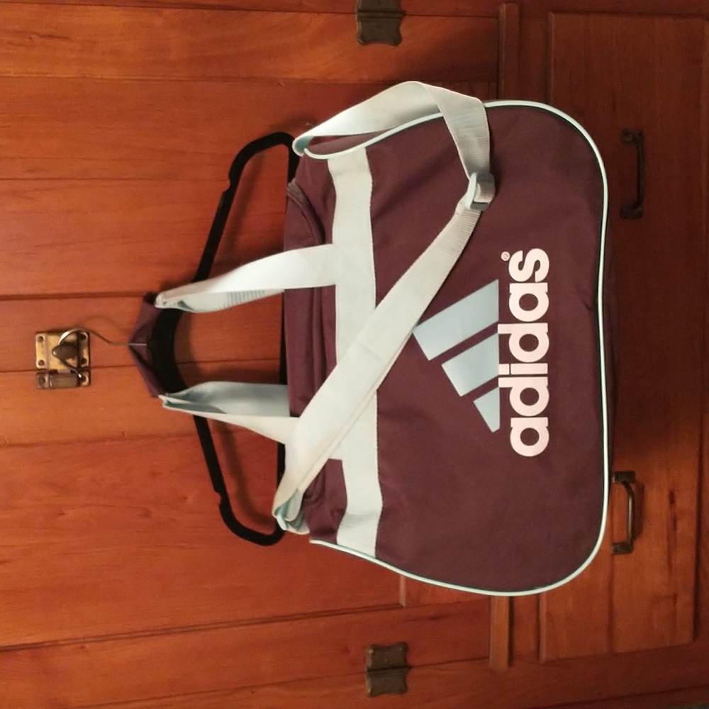 Adidas Brown/Blue Gym Bag - Picture 1 of 5